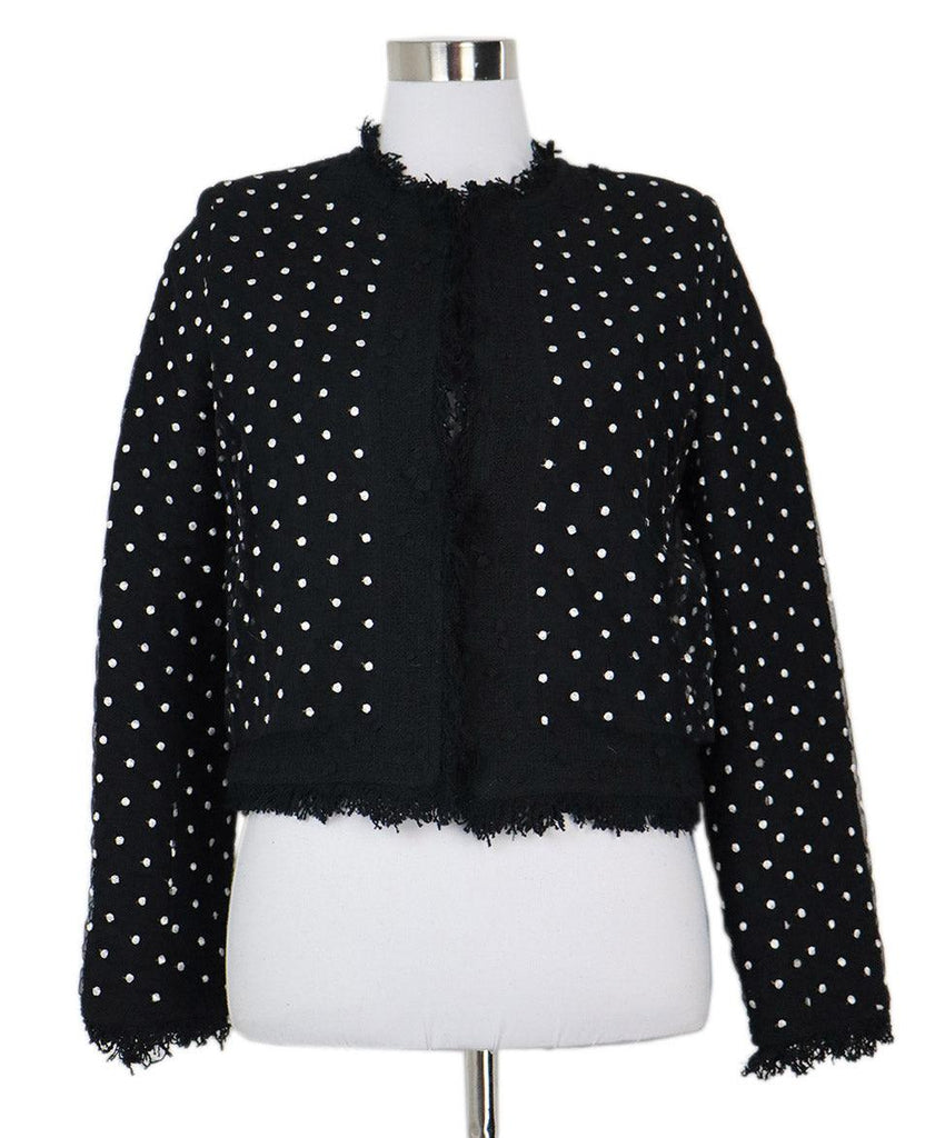 Oscar De La Renta B&W Polka Dot Jacket sz 4 - Michael's Consignment NYC