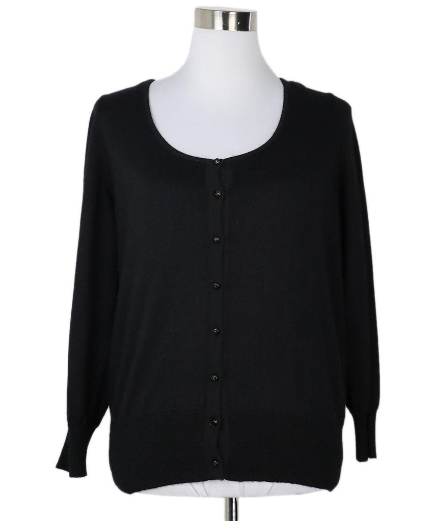 Oscar De La Renta Black Cashmere Sweater Set sz 8 - Michael's Consignment NYC