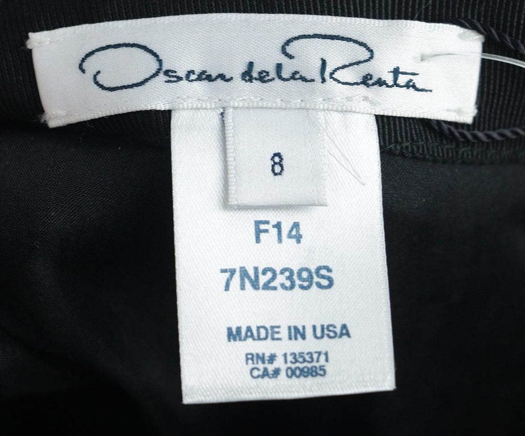 Oscar De La Renta Black Silk & Velvet Skirt sz 8 - Michael's Consignment NYC