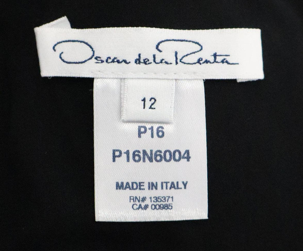 Oscar De La Renta Black Wool Dress sz 12 - Michael's Consignment NYC