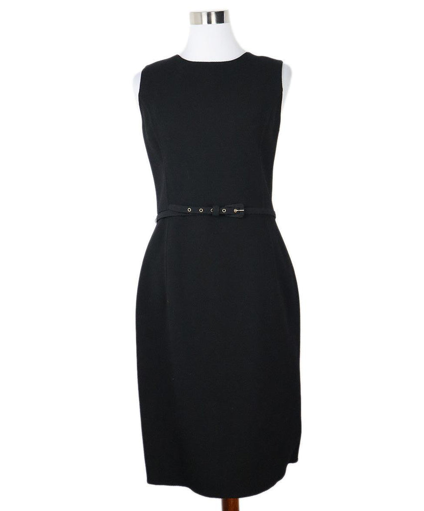 Oscar De La Renta Black Wool Dress sz 12 - Michael's Consignment NYC