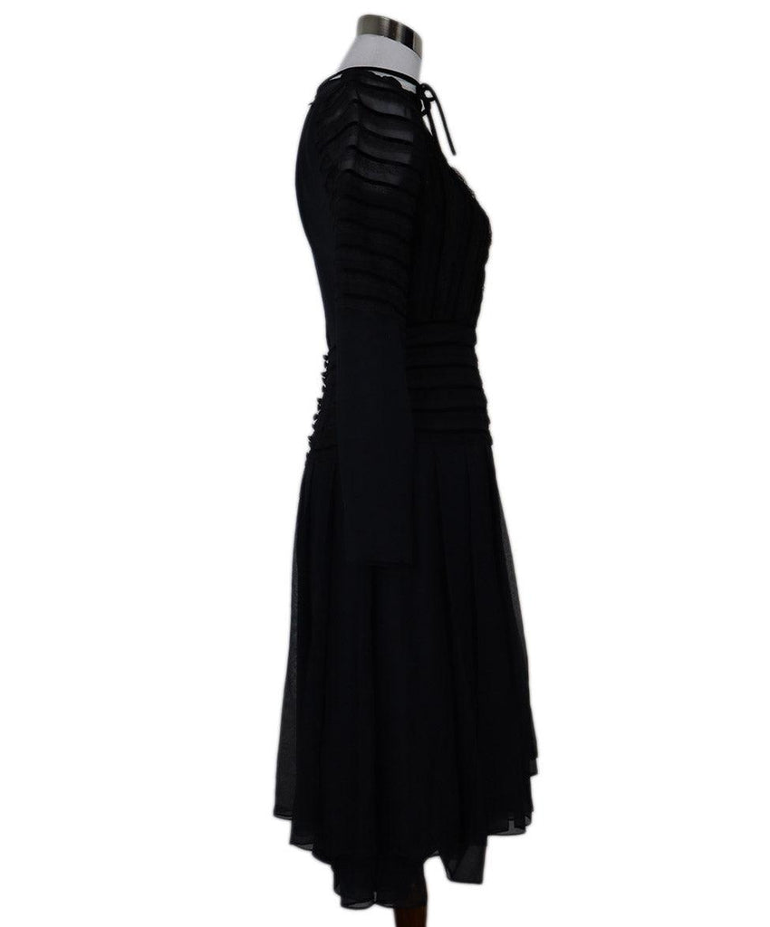Oscar De La Renta Blue & Black Lace Dress sz 8 - Michael's Consignment NYC