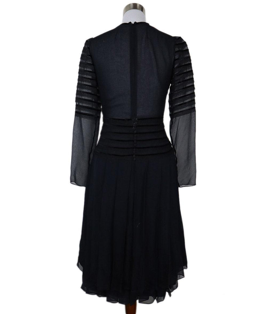 Oscar De La Renta Blue & Black Lace Dress sz 8 - Michael's Consignment NYC