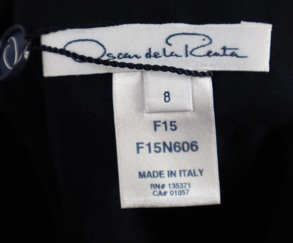 Oscar De La Renta Blue & Black Lace Dress sz 8 - Michael's Consignment NYC