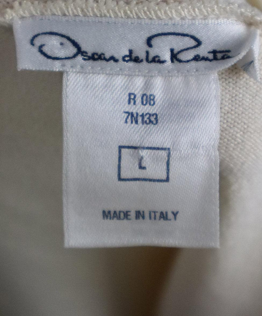 Oscar De La Renta Ivory Silk Sweater sz 8 - Michael's Consignment NYC