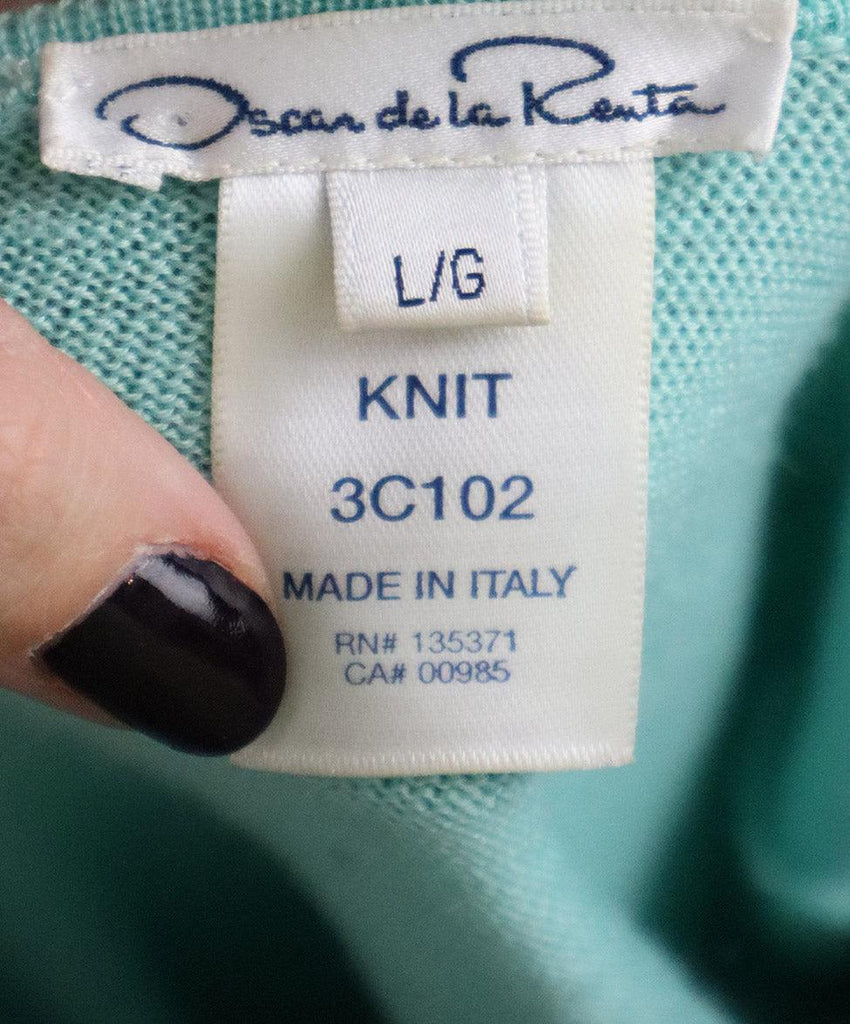Oscar De La Renta Mint Cashmere Sweater sz 8 - Michael's Consignment NYC