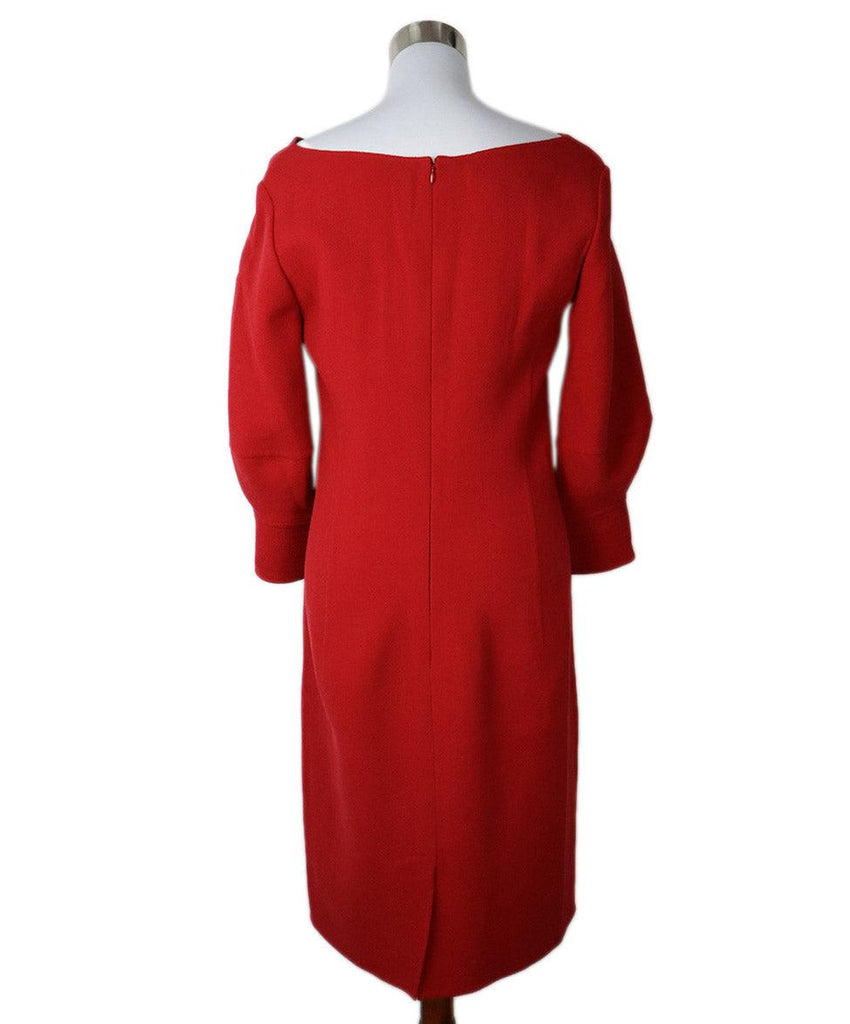 Oscar De La Renta Red Wool Dress sz 10 - Michael's Consignment NYC