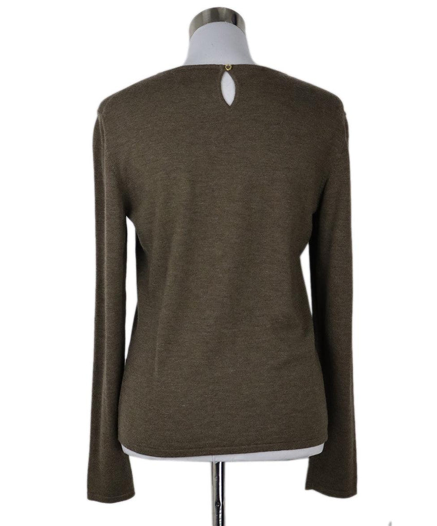 Oscar De La Renta Taupe Cashmere Sweater sz 8 - Michael's Consignment NYC