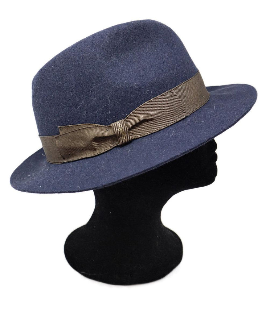 Paris Grey & Brown Trim Hat - Michael's Consignment NYC