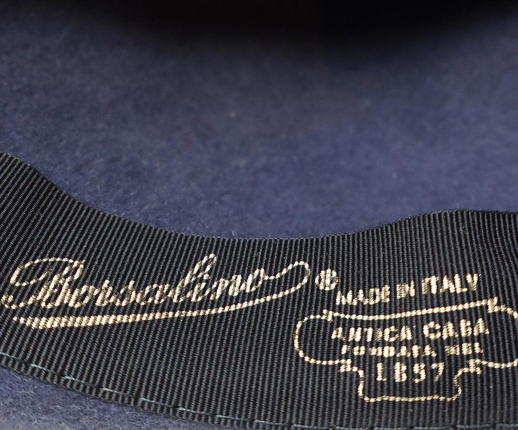 Paris Grey & Brown Trim Hat - Michael's Consignment NYC