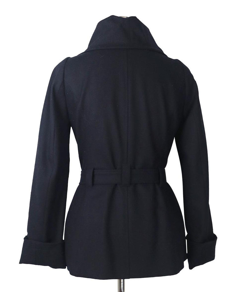 Pauw Navy Wool Coat w/ Belt sz 2 - Michael's Consignment NYC