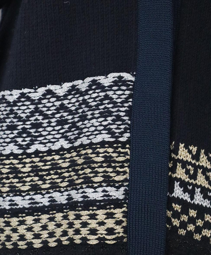 Phillip Lim Navy & Gold Knit Cardigan sz 2 - Michael's Consignment NYC