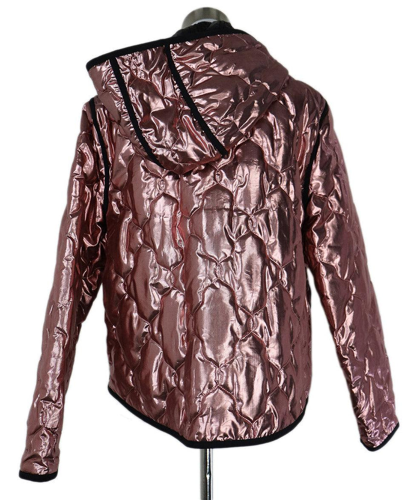 Pinko Metallic Pink Jacket w/ Hood sz 6 - Michael's Consignment NYC