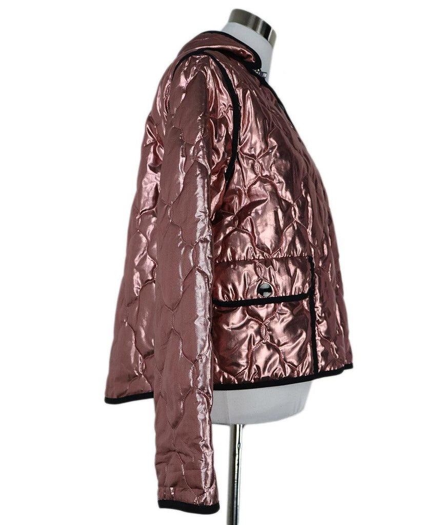 Pinko Metallic Pink Jacket w/ Hood sz 6 - Michael's Consignment NYC