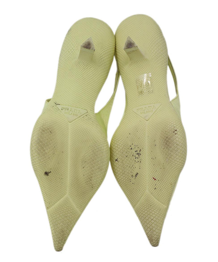 Prada Neon Yellow Nylon Slingbacks sz 7.5 - Michael's Consignment NYC