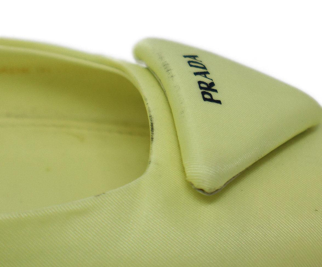 Prada Neon Yellow Nylon Slingbacks sz 7.5 - Michael's Consignment NYC