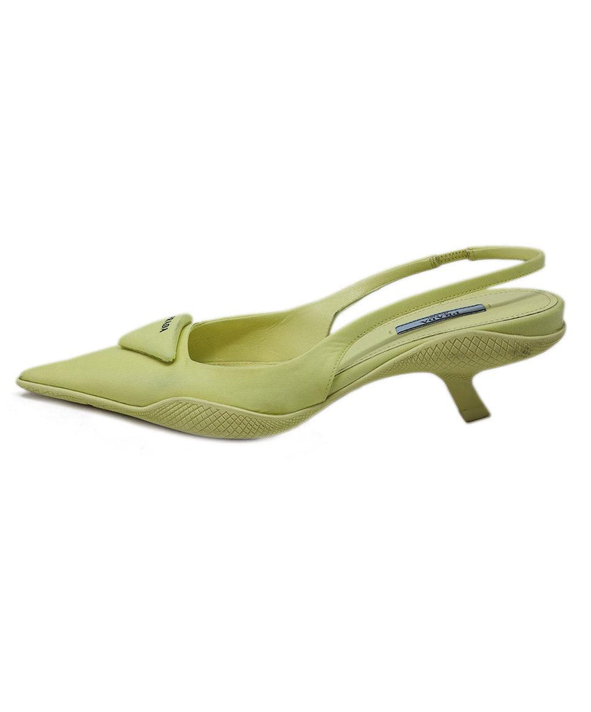 Prada Neon Yellow Nylon Slingbacks sz 7.5 - Michael's Consignment NYC