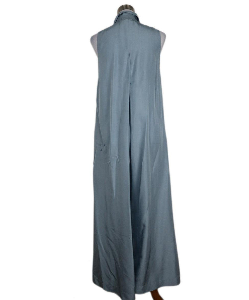 Prada Sleeveless Blue Silk Dress sz 8 - Michael's Consignment NYC
