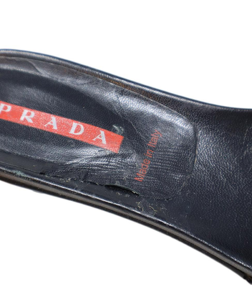 Prada Sport Black Leather Sandals sz 7 - Michael's Consignment NYC