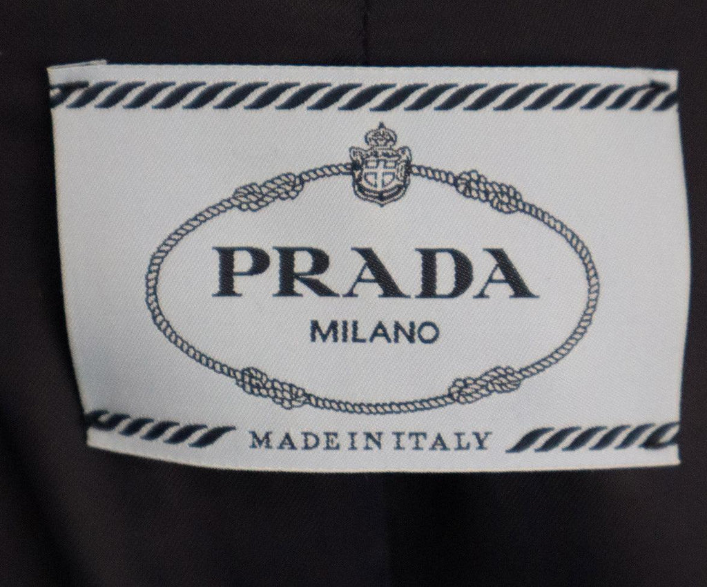 Prada White Navy & Red Print Coat sz 4 - Michael's Consignment NYC