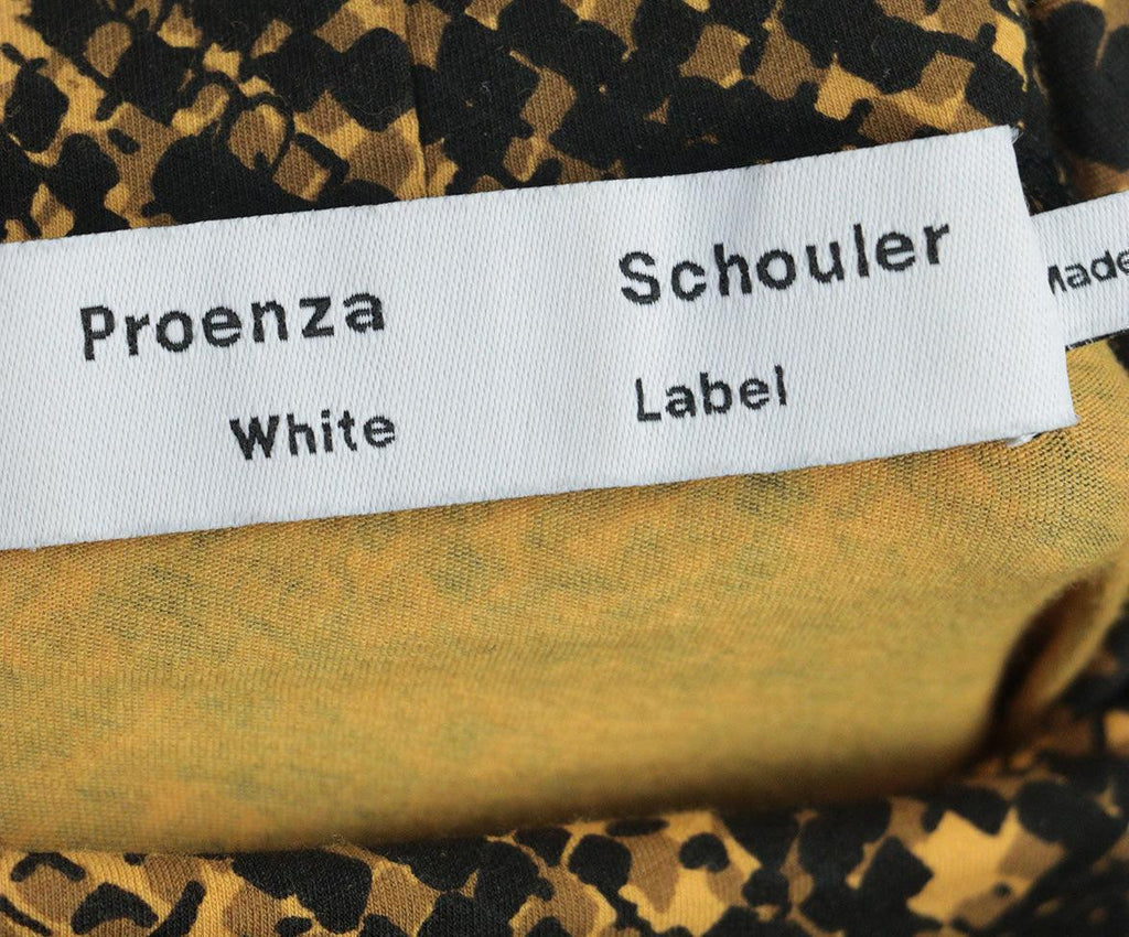 Proenza Schouler Black & Yellow Print Dress sz 2 - Michael's Consignment NYC