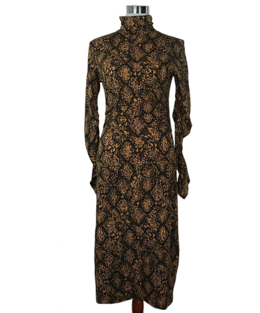 Proenza Schouler Black & Yellow Print Dress sz 2 - Michael's Consignment NYC