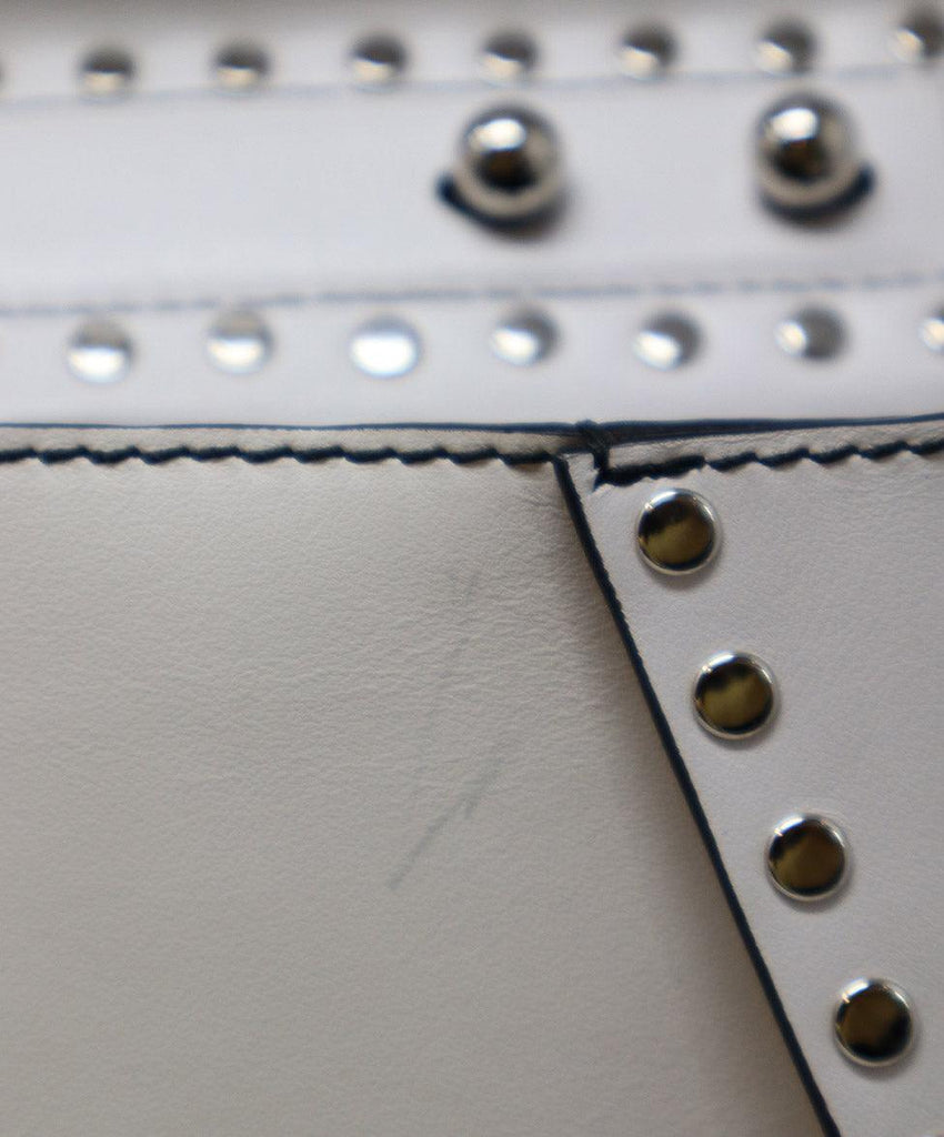 Proenza Schouler White Leather Studded Shoulder Bag - Michael's Consignment NYC