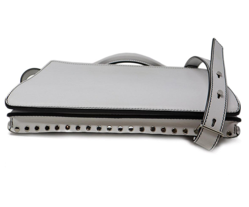 Proenza Schouler White Leather Studded Shoulder Bag - Michael's Consignment NYC