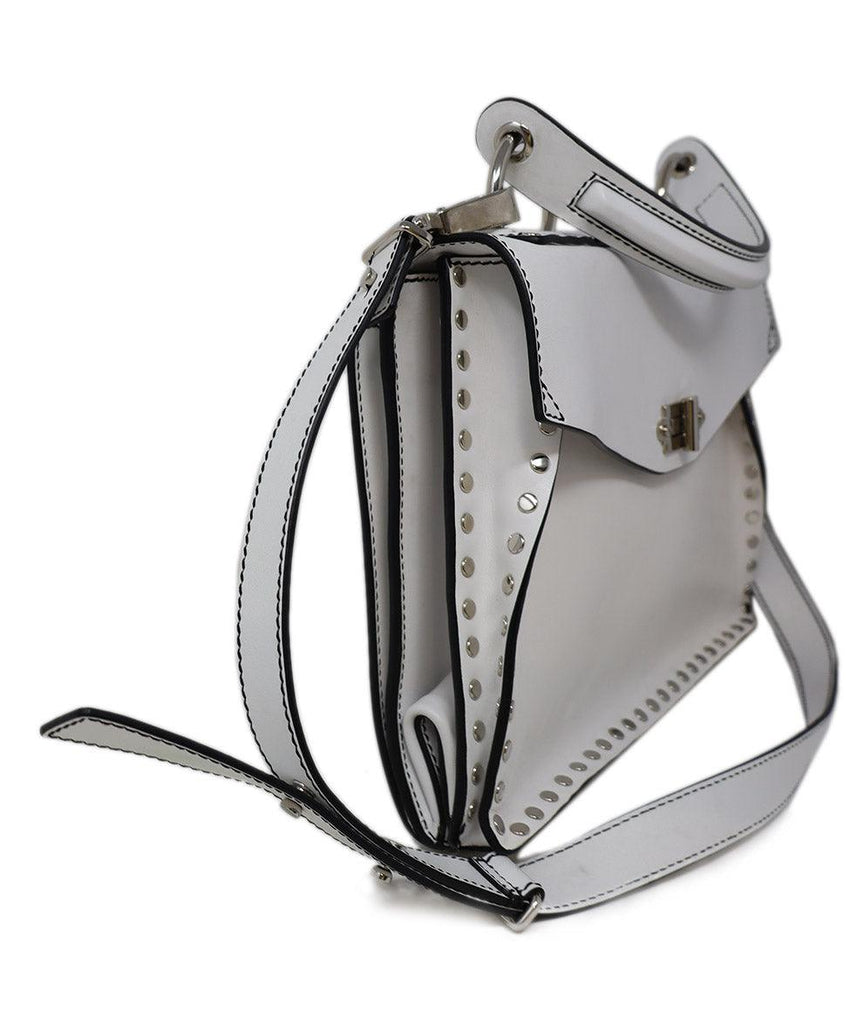 Proenza Schouler White Leather Studded Shoulder Bag - Michael's Consignment NYC