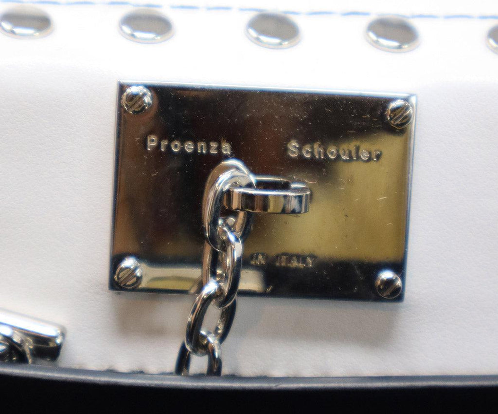 Proenza Schouler White Leather Studded Shoulder Bag - Michael's Consignment NYC