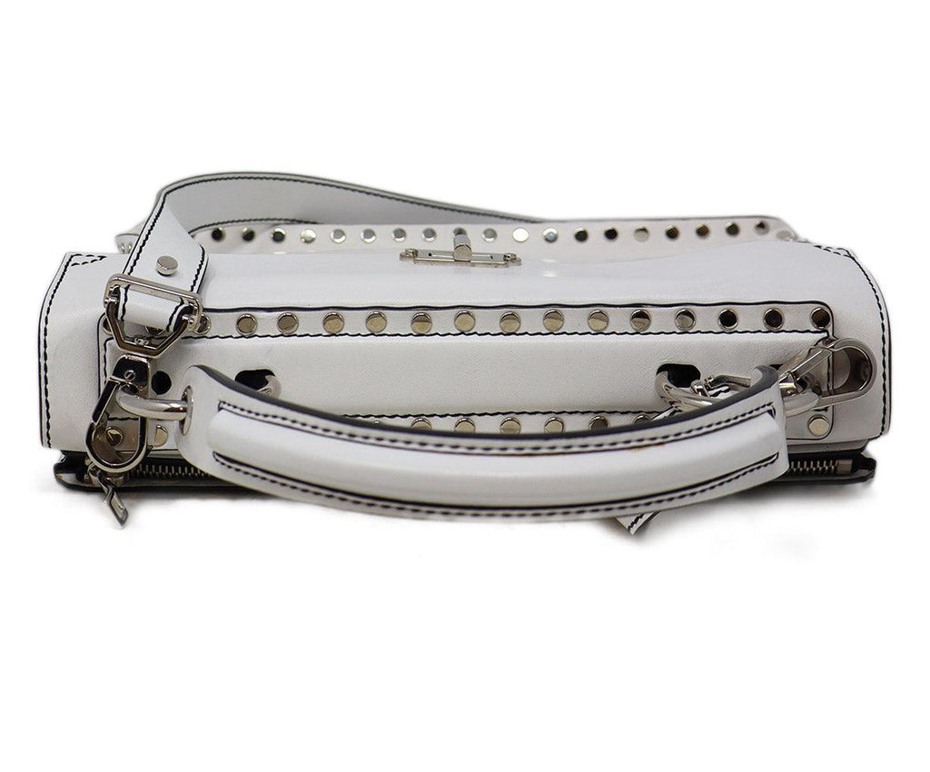 Proenza Schouler White Leather Studded Shoulder Bag - Michael's Consignment NYC