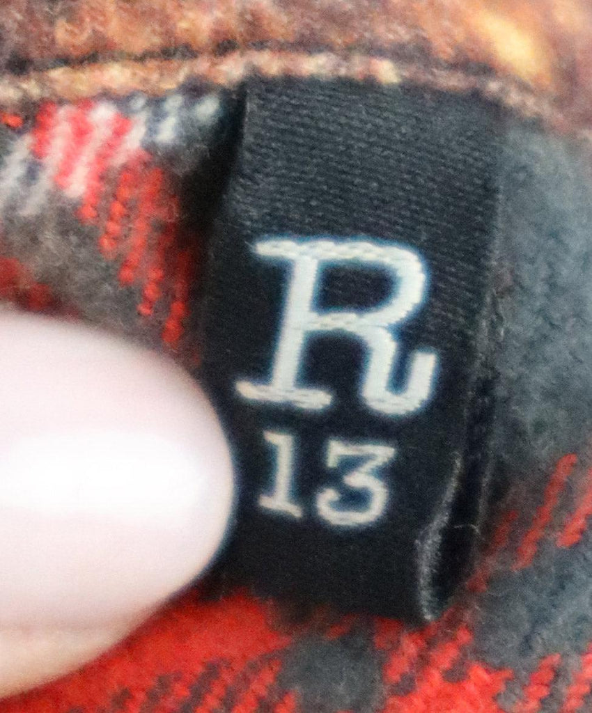 R 13 Plaid & Leopard Print Flannel Dress sz 2 - Michael's Consignment NYC