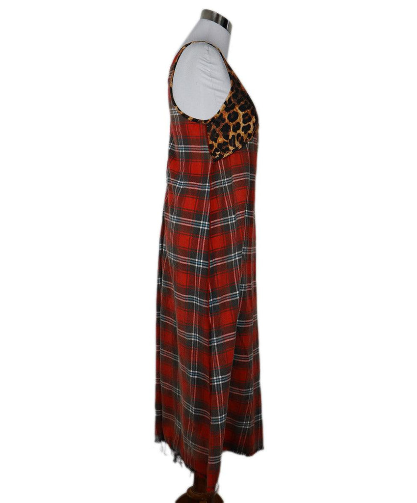 R 13 Plaid & Leopard Print Flannel Dress sz 2 - Michael's Consignment NYC