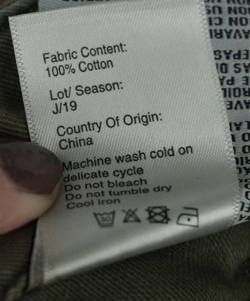 R13 Olive Green Cotton Pants sz 4 - Michael's Consignment NYC