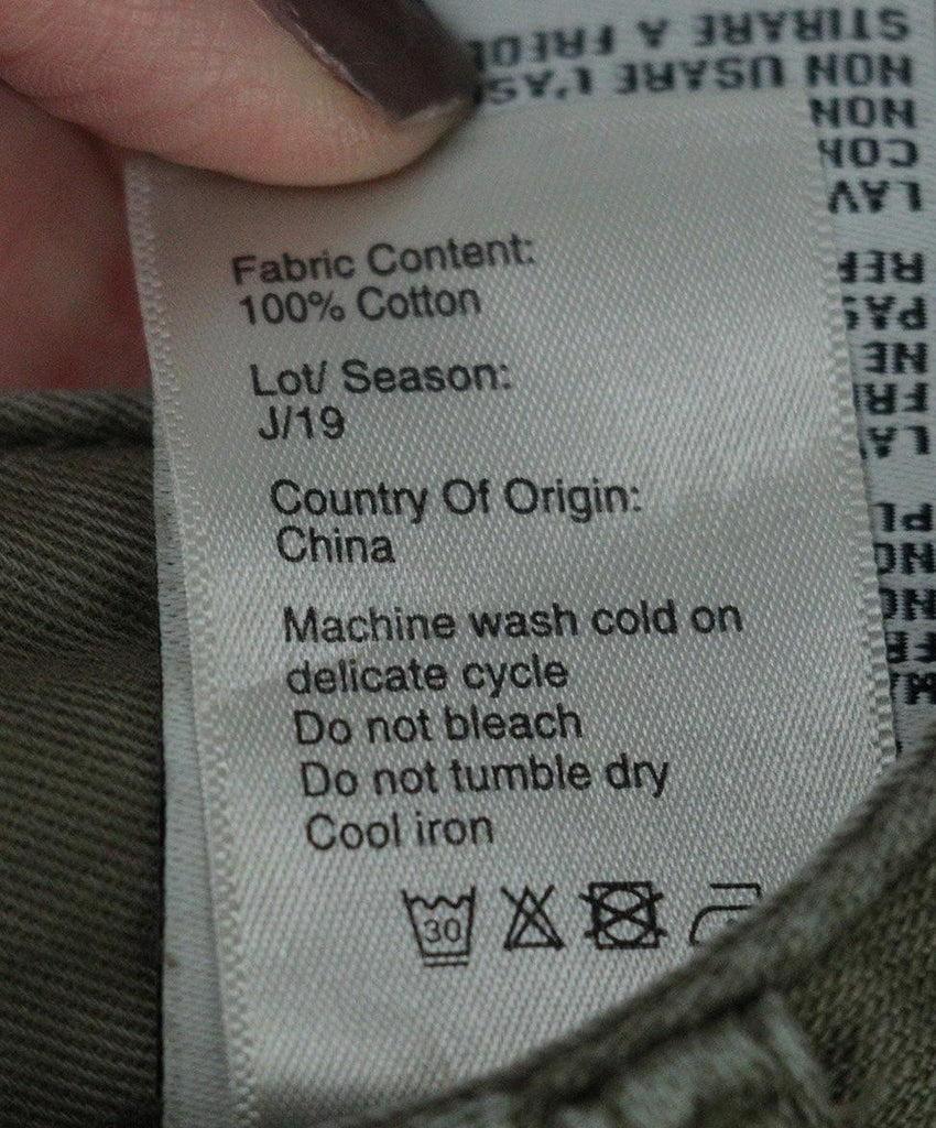 R13 Olive Green Cotton Pants sz 4 - Michael's Consignment NYC