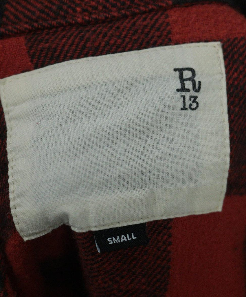 R13 Red & Black Plaid Flannel Shirt sz 6 - Michael's Consignment NYC