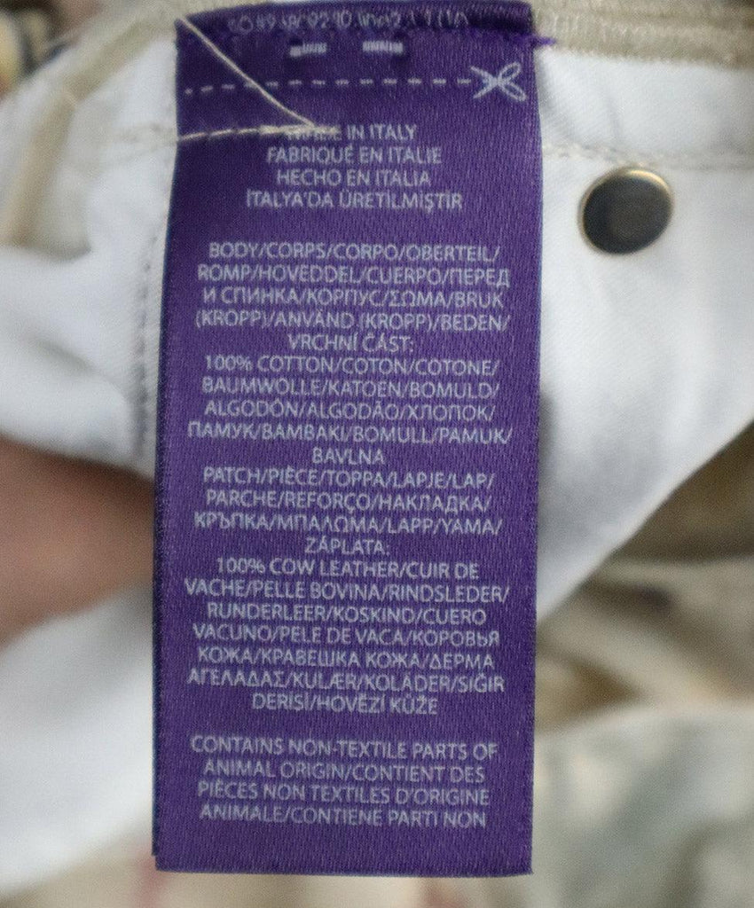 Ralph Lauren Gold Floral Print Denim Pants sz 6 - Michael's Consignment NYC