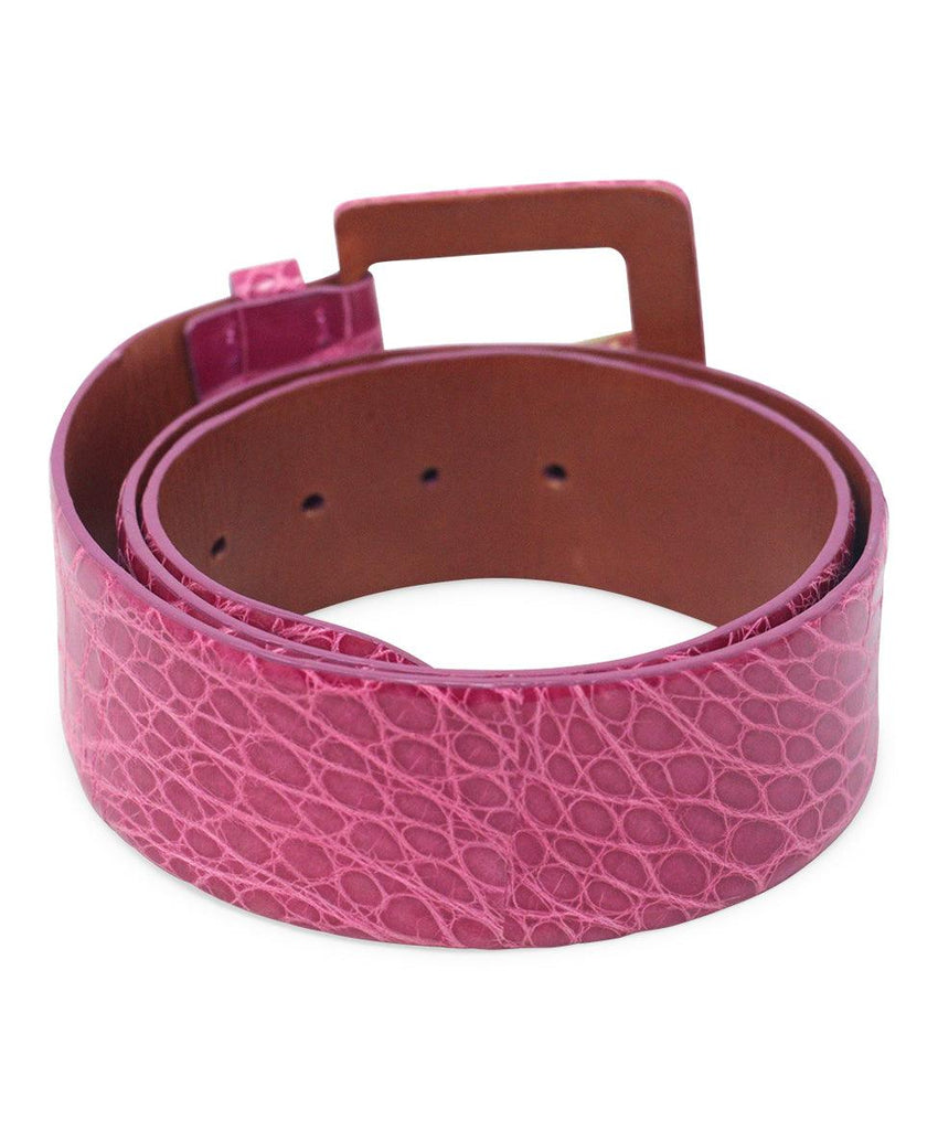 Ralph Lauren Pink Alligator Belt - Michael's Consignment NYC