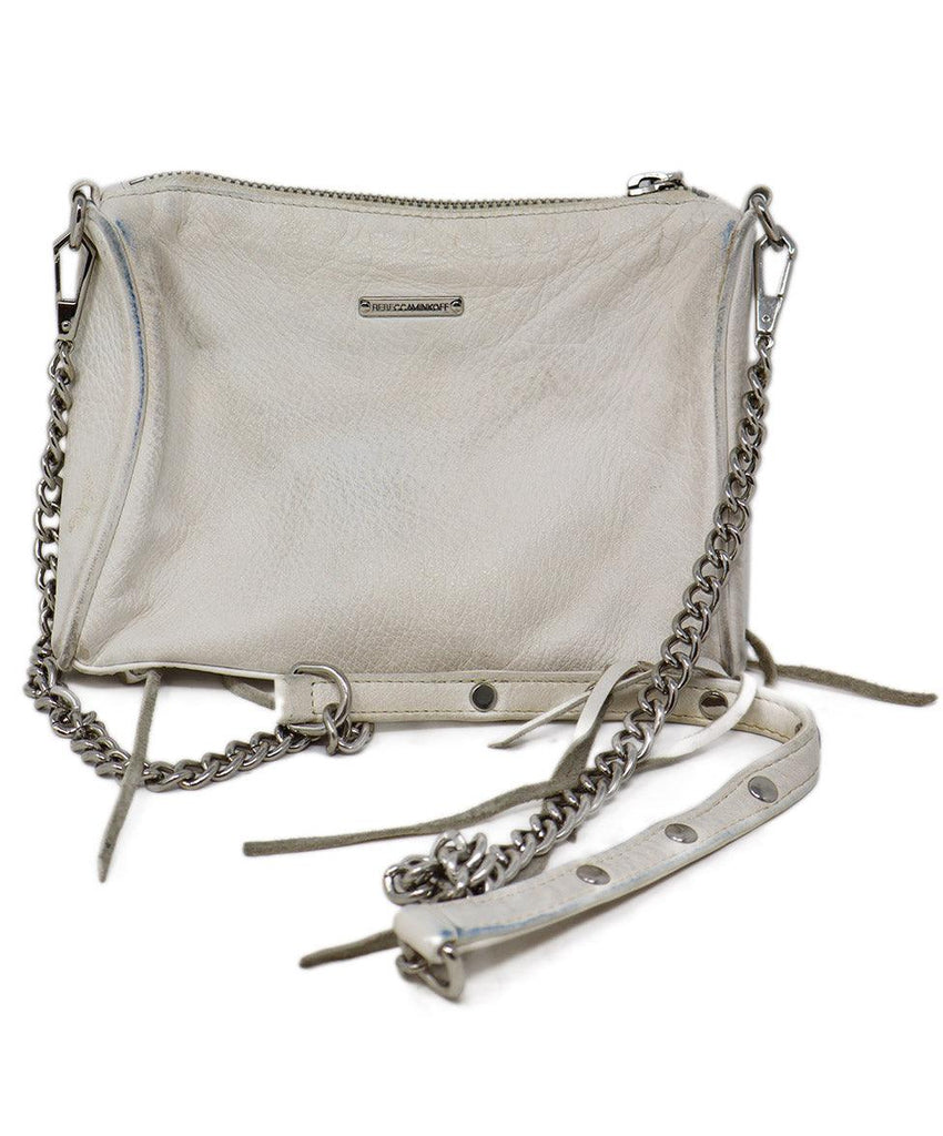 Rebecca Minkoff White Leather Fringe Crossbody - Michael's Consignment NYC