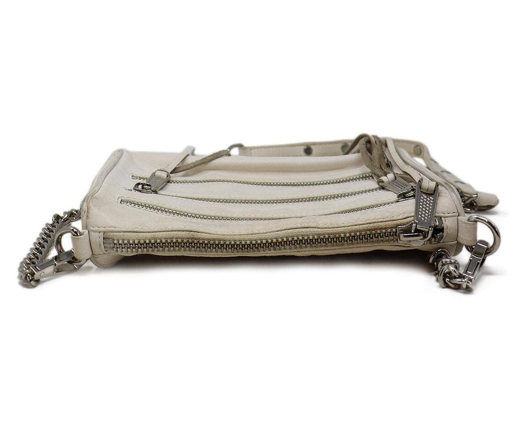 Rebecca Minkoff White Leather Fringe Crossbody - Michael's Consignment NYC