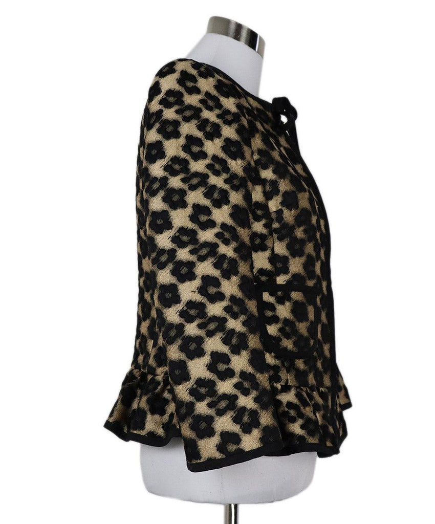 Red Valentino Black & Champagne Floral Jacket sz 4 - Michael's Consignment NYC