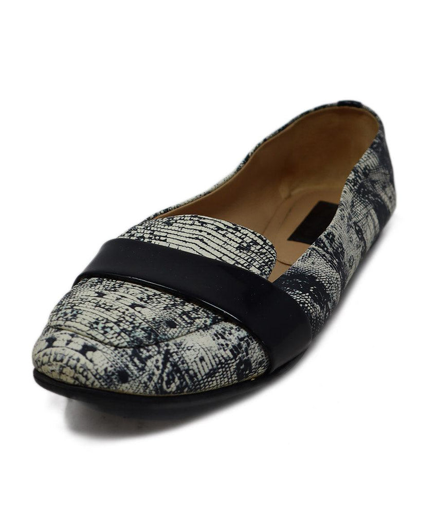 Reed Krakoff B&W Animal Print Leather Flats sz 7 - Michael's Consignment NYC