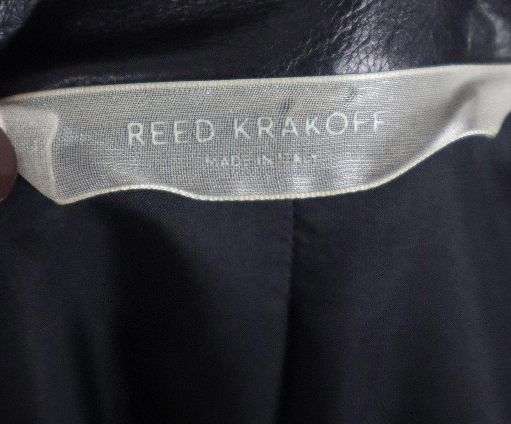 Reed Krakoff Black Cashmere & Leather Trim Coat sz 4 - Michael's Consignment NYC