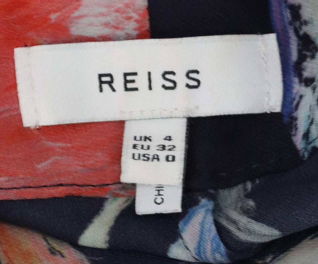 Reiss Navy Print Blouse sz 0 - Michael's Consignment NYC