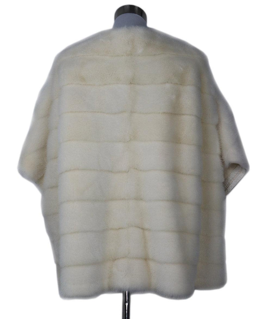 Reversible White Link & Leather Poncho sz 4 - Michael's Consignment NYC