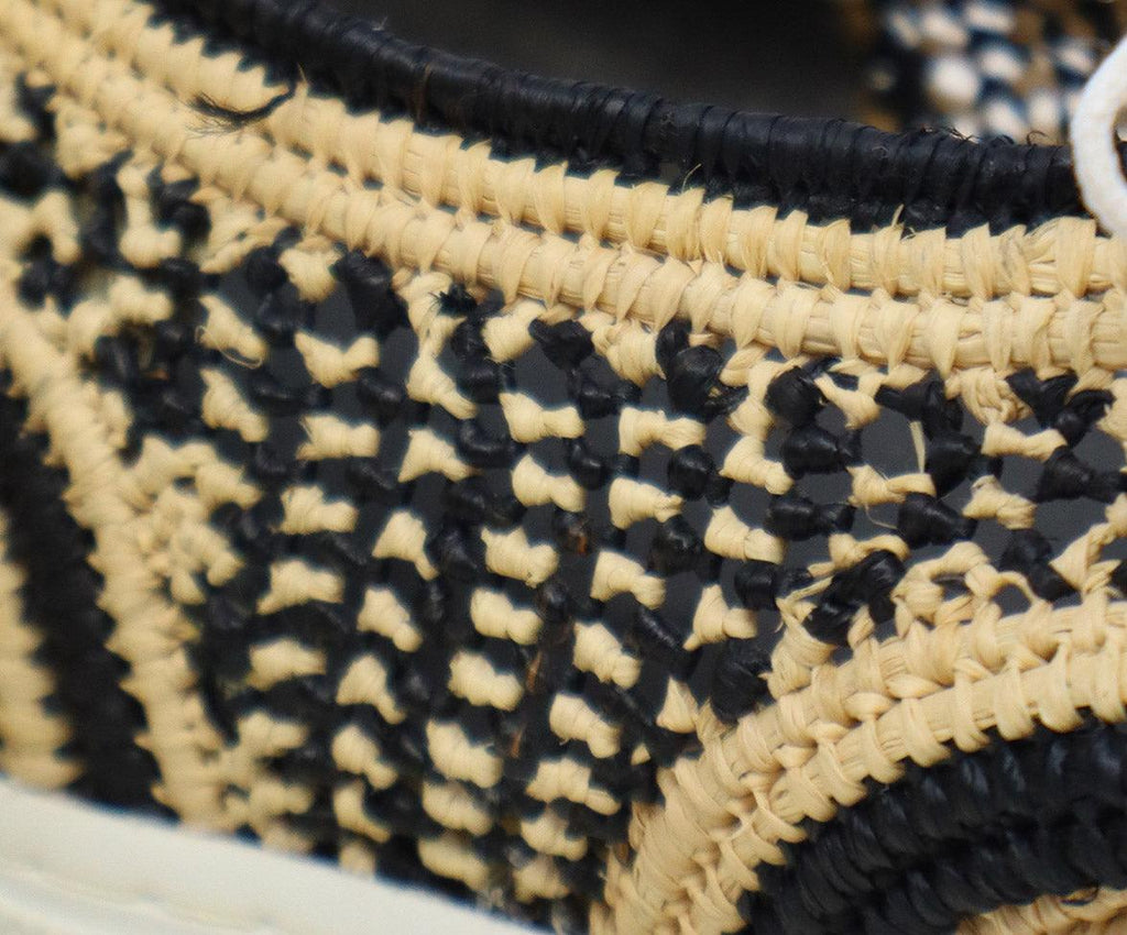 Robert Clergerie Black & Tan Raffia Sneakers sz 12 - Michael's Consignment NYC
