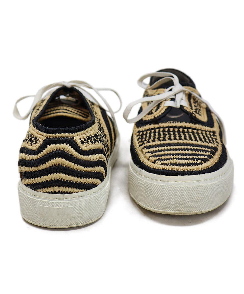 Robert Clergerie Black & Tan Raffia Sneakers sz 12 - Michael's Consignment NYC