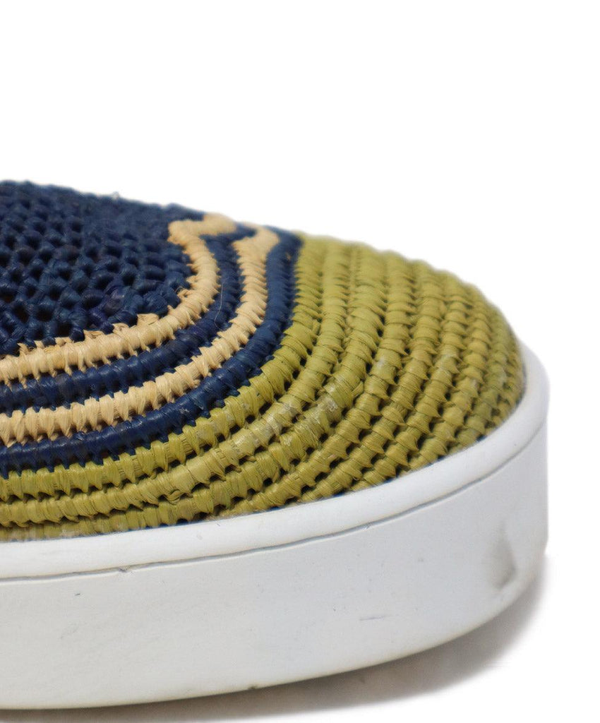 Robert Clergerie Navy & Beige Woven Raffia Sneakers sz 11 - Michael's Consignment NYC
