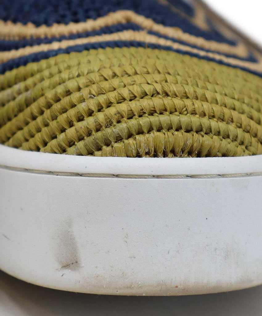 Robert Clergerie Navy & Beige Woven Raffia Sneakers sz 11 - Michael's Consignment NYC