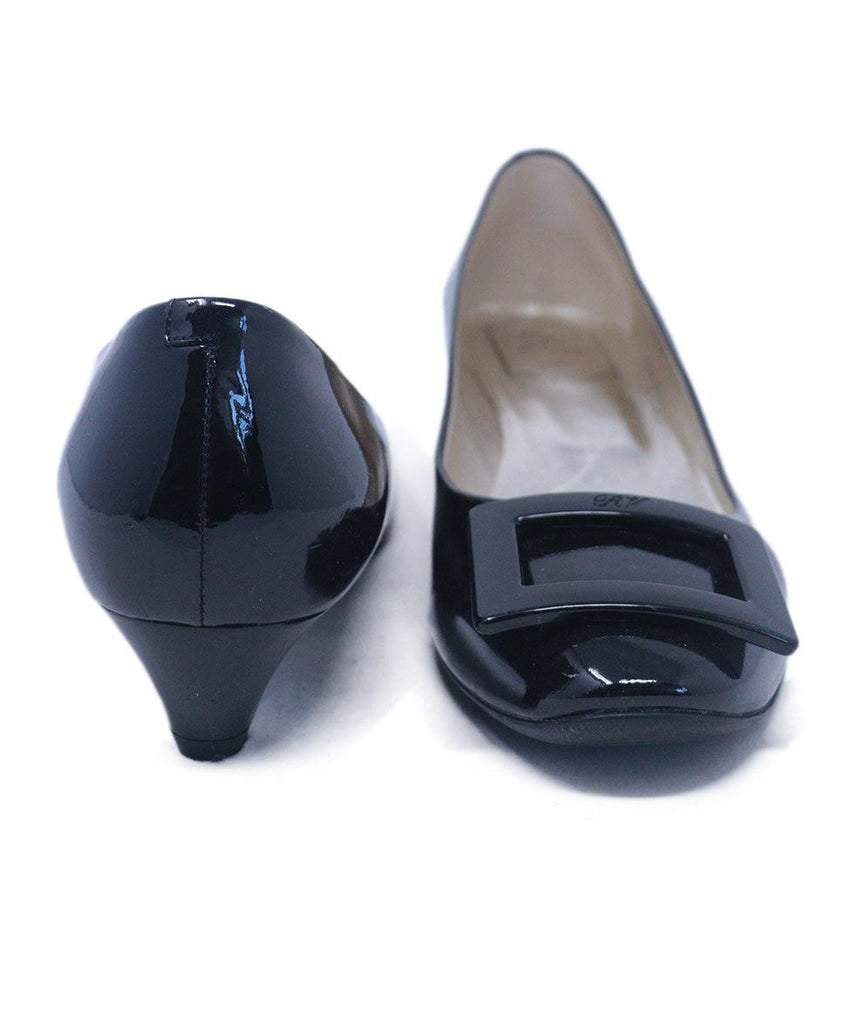 Roger Vivier Black Patent Leather Buckle Heels sz 10 - Michael's Consignment NYC